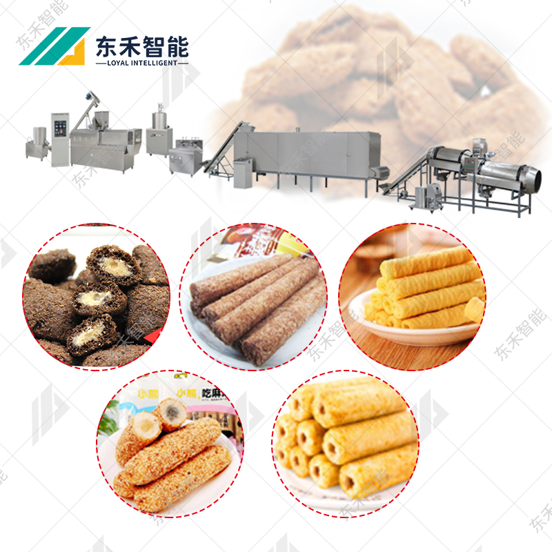 麦烧生产线 夹心米果芝麻棒机械设备 休闲食品膨化设备