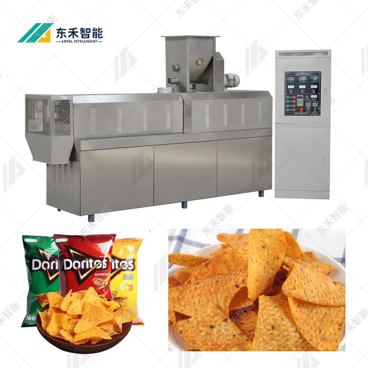 油炸膨化食品设备厂家 油炸脆锅巴玉米三角片多力多滋生产线